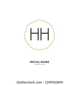 H H HH Initial logo letter with minimalist concept. Vector with scandinavian style logo.