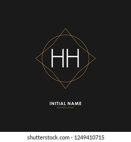 H H HH Initial logo letter with minimalist concept. Vector with scandinavian style logo.