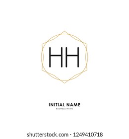 H H HH Initial logo letter with minimalist concept. Vector with scandinavian style logo.