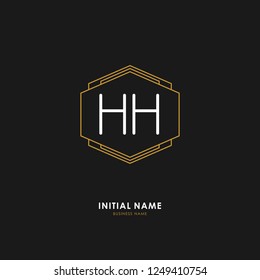 H H HH Initial logo letter with minimalist concept. Vector with scandinavian style logo.