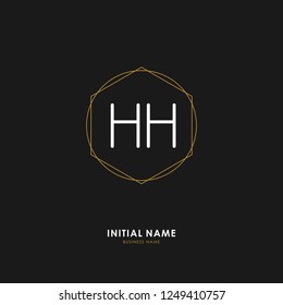 H H HH Initial logo letter with minimalist concept. Vector with scandinavian style logo.