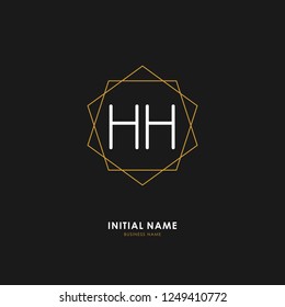 H H HH Initial logo letter with minimalist concept. Vector with scandinavian style logo.