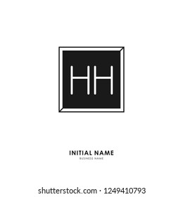 H H HH Initial logo letter with minimalist concept. Vector with scandinavian style logo.