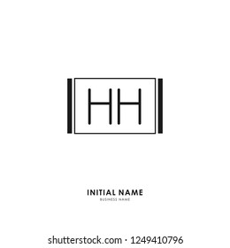 H H HH Initial logo letter with minimalist concept. Vector with scandinavian style logo.