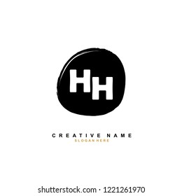 H H HH Initial logo template vector