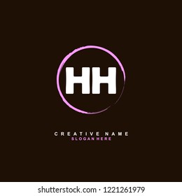 H H HH Initial logo template vector