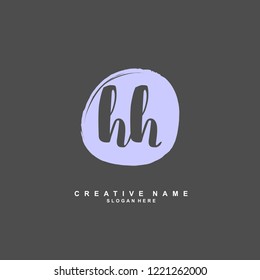 H H HH Initial logo template vector