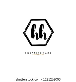 H H HH Initial logo template vector