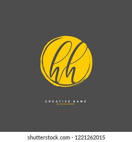 H H HH Initial logo template vector