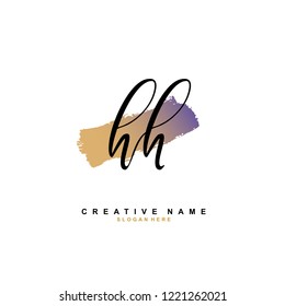H H HH Initial logo template vector
