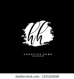 H H HH Initial logo template vector