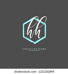 H H HH Initial logo template vector