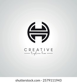 H HH Letter Modern Alphabet Logo Design. Initial Based Vector Template.