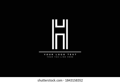 H HH logo design concept with background. Initial based creative minimal monogram icon letter. Modern luxury alphabet vector design