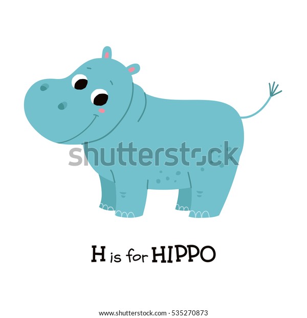 Vector De Stock Libre De Regalias Sobre H Es Para Hippo Letra H