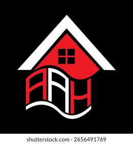A A H home logo AAH Monogramm Initialen Buchstaben Kombination 