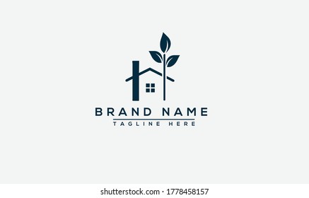 H home Logo Design Template Vector Graphic Branding Element.