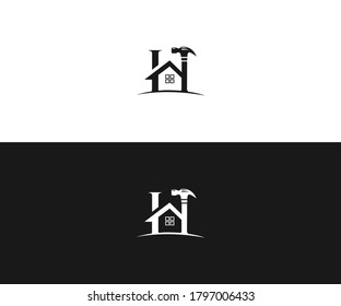 h vector de diseño del logotipo del hogar