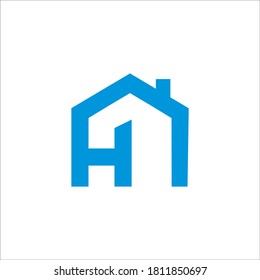 Signo vectorial de diseño del logotipo del hogar H