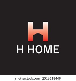 H Home logo design. Home vector logo design. Letter H logo design. Home icon design.