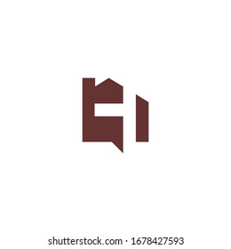 H mit Logo-Vektorillustration für Heim