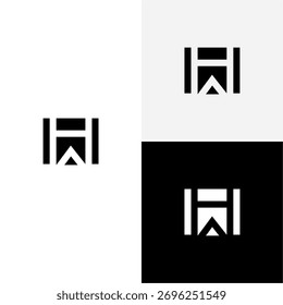 Ilustración del icono del Vector del logotipo de H Home