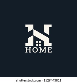 H Home Logo White Black