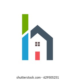h of house Logo Design 
