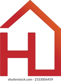 H house logo design. Letters H house building logo vectors.  Security H icon vectors. Real Estate H logo vectors royalty