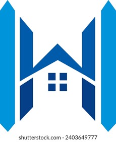 H House logo design, Vector file logo, 