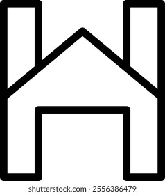 H house logo icon vector