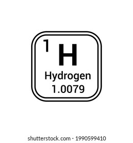 H Hydrogen Chemical Element Periodic Table