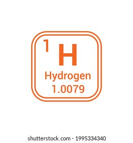 H Hydrogen Chemical Element Periodic Table