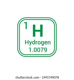 H Hydrogen Chemical Element Periodic Table