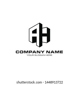 A H Icon Logo Design