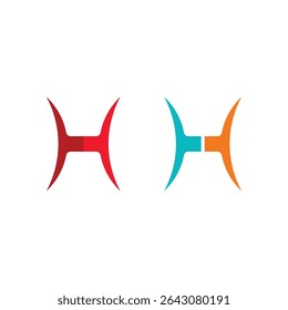 H Icon for Trendy Vector Logo Collection