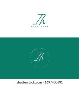  I H IH Initial letter handwriting and signature logo.	
