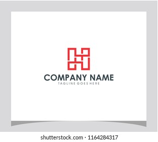 H initial icon logo design vector