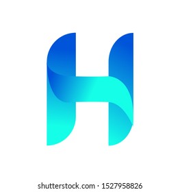 H initial letter logo template - Vector