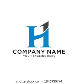 H initial letter logo template vector icon design