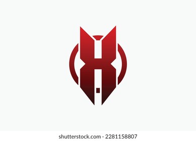 H letra inicial compañía de círculo moderno u HO, logotipo rojo OH