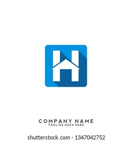 H initial letter, modern logo design template