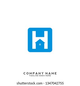 H initial letter, modern logo design template