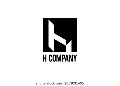 H letra inicial, Um logotipo elegante e minimalista para a H Company.  Para o financiamento das empresas e as necessidades industriais