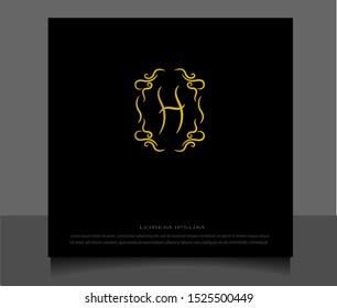 H initial letter vintage logo, modern logo template with simple design. Eps 10.
