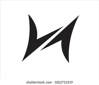 h initial letters and logo designs