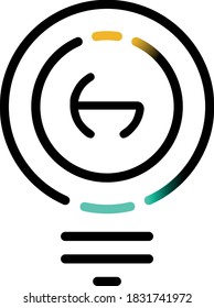 h Initial lightbulb Logo Konzept Vektor. Technik, Idee, Lösung, kreativ, innovativ, Inspirationssymbol