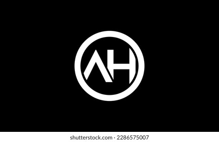 A H initial logo in circle