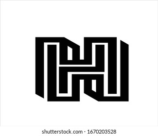 Letra inicial del diseño del logotipo 