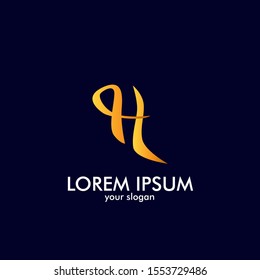 h initial logo letter for business company